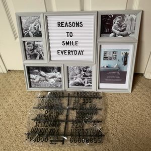 NWOT CUSTOMIZABLE LETTER BOARD WITH PICTURE FRAMES